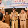 Bupati dan Wakil Bupati Boltim saat memimpin Apel Kerja penanggulangan banjir di halaman Kantor Bupati