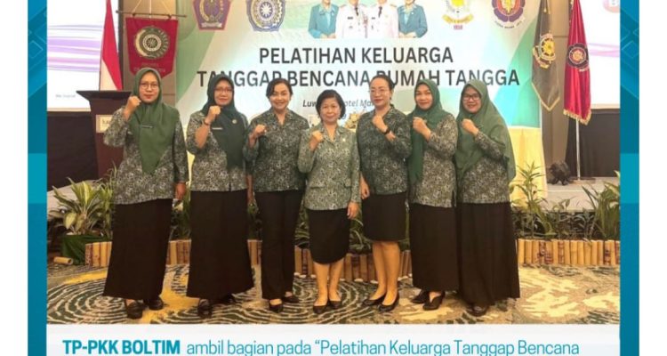 Kader TP-PKK Boltim mengikuti pelatihan keluarga tanggap bencana di Hotel Luwansa Manado
