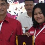 Pasangan calon terpilih Welly Titah dan Gretsya Anisa Bambungan usai penetapan hasil Pilkada Kabupaten Kepulauan Talaud 2024.