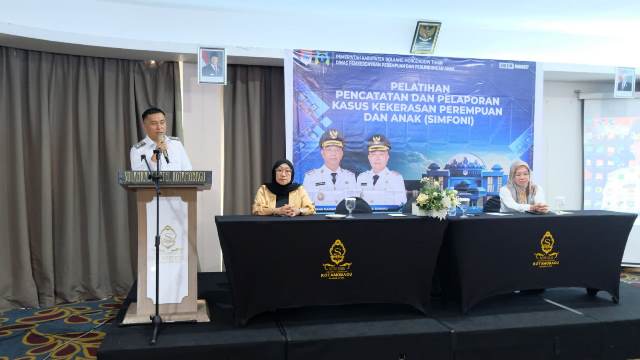 Wakil Bupati Bolaang Mongondow Timur menutup pelatihan pencatatan kasus kekerasan perempuan dan anak.
