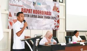 Wakil Bupati Bolmut Aditya Pontoh membuka Rapat Koordinasi KLA 2025 di Aula Bapelitbangda