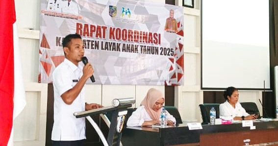 Wakil Bupati Bolmut Aditya Pontoh membuka Rapat Koordinasi KLA 2025 di Aula Bapelitbangda