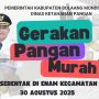 Banner kegiatan Gerakan Pangan Murah (GPM) Serentak Nasional 2025 yang akan digelar Pemerintah Kabupaten Bolaang Mongondow Utara melalui Dinas Ketahanan Pangan di enam kecamatan pada Sabtu, 30 Agustus 2025.