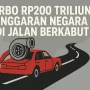 Ilustrasi turbo Rp200 triliun anggaran negara di jalan berkabut