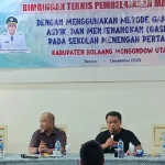 Bimbingan Teknis pembelajaran matematika dengan Metode GASING yang diselenggarakan Dinas Pendidikan dan Kebudayaan Boltara bagi guru SMP, Desember 2025.
