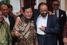 Prabowo Subianto dan Surya Paloh bertemu di Hambalang membahas koalisi partai