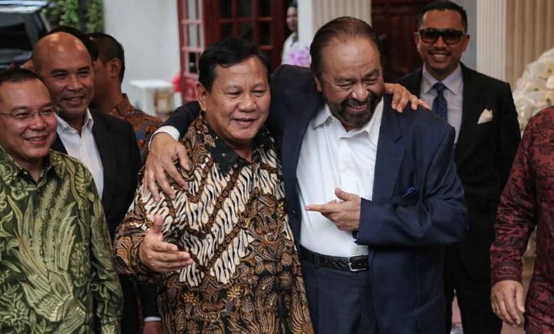 Prabowo Subianto dan Surya Paloh bertemu di Hambalang membahas koalisi partai