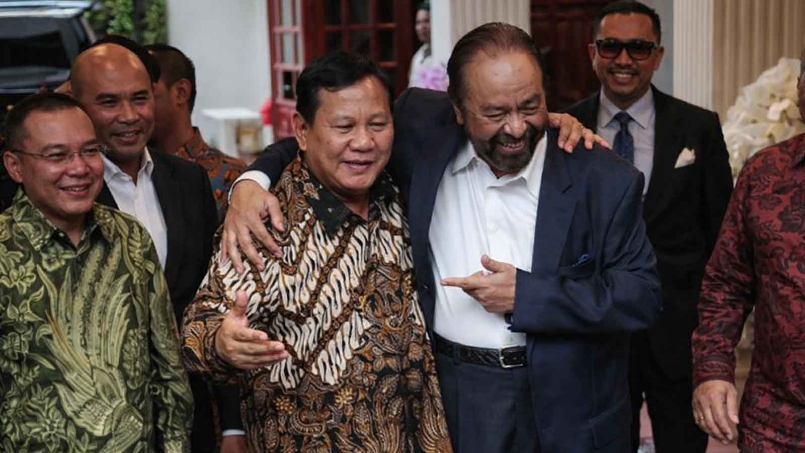 Prabowo Subianto dan Surya Paloh bertemu di Hambalang membahas koalisi partai