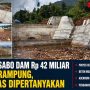 Kondisi proyek Sabo Dam di Kelurahan Rua, Kota Ternate yang belum rampung dengan bagian konstruksi yang mulai mengalami kerusakan