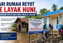 Program RTLH Boltara 2026 memperlihatkan perbandingan rumah tidak layak huni dengan rumah baru hasil pembangunan pemerintah daerah