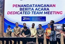 Penandatanganan berita acara DTM RIRU Sulut 2026 di Kantor Bank Indonesia Sulawesi Utara yang dihadiri Wakil Bupati Boltara Mohammad Aditya Pontoh.