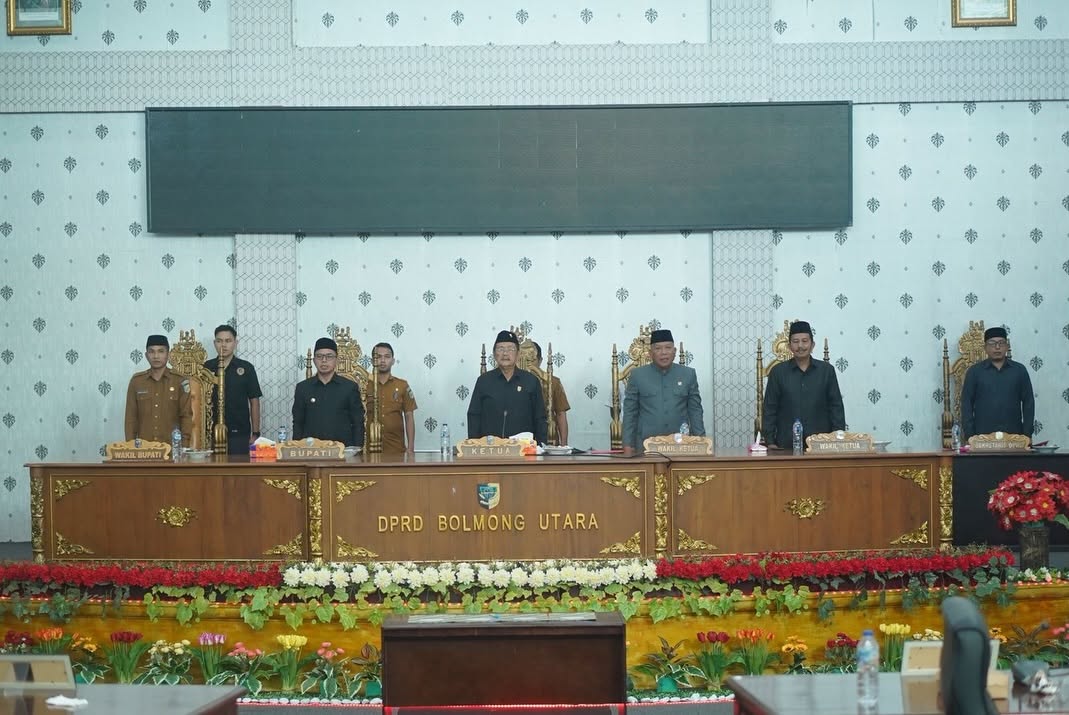 Rapat paripurna DPRD Boltara membahas usul pemberhentian Ketua DPRD dan pengumuman calon pengganti pimpinan DPRD masa jabatan 2024–2029, Senin (15/6/2026