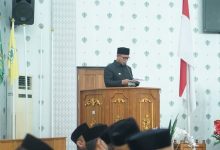 Bupati Bolaang Mongondow Utara, Sirajudin Lasena, menyampaikan Ranperda Pertanggungjawaban APBD Tahun Anggaran 2025 dalam rapat paripurna DPRD Boltara, Rabu (17/6/2026).