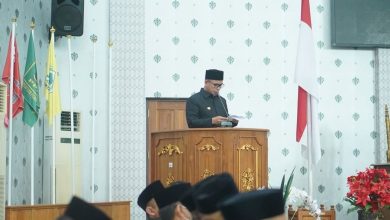 Bupati Bolaang Mongondow Utara, Sirajudin Lasena, menyampaikan Ranperda Pertanggungjawaban APBD Tahun Anggaran 2025 dalam rapat paripurna DPRD Boltara, Rabu (17/6/2026).