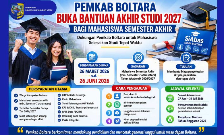 Bantuan Akhir Studi Boltara 2027