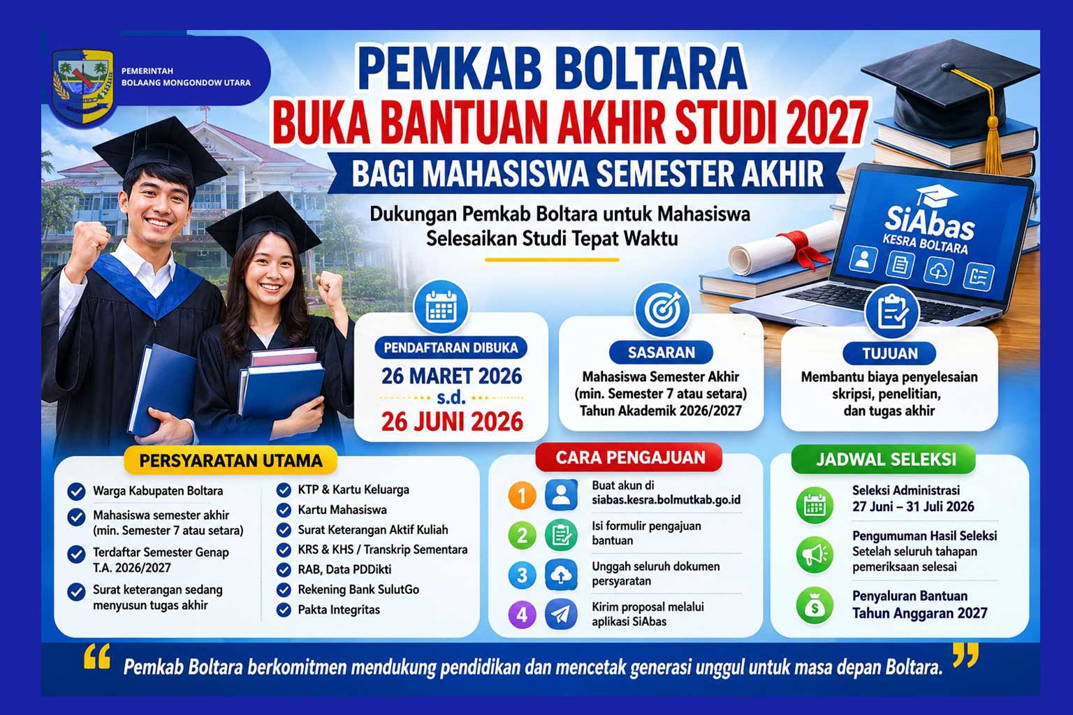 Bantuan Akhir Studi Boltara 2027