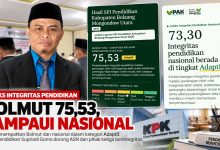 Indeks Integritas Pendidikan Bolmut 2026 mencapai 75,53 dan melampaui indeks nasional 73,30
